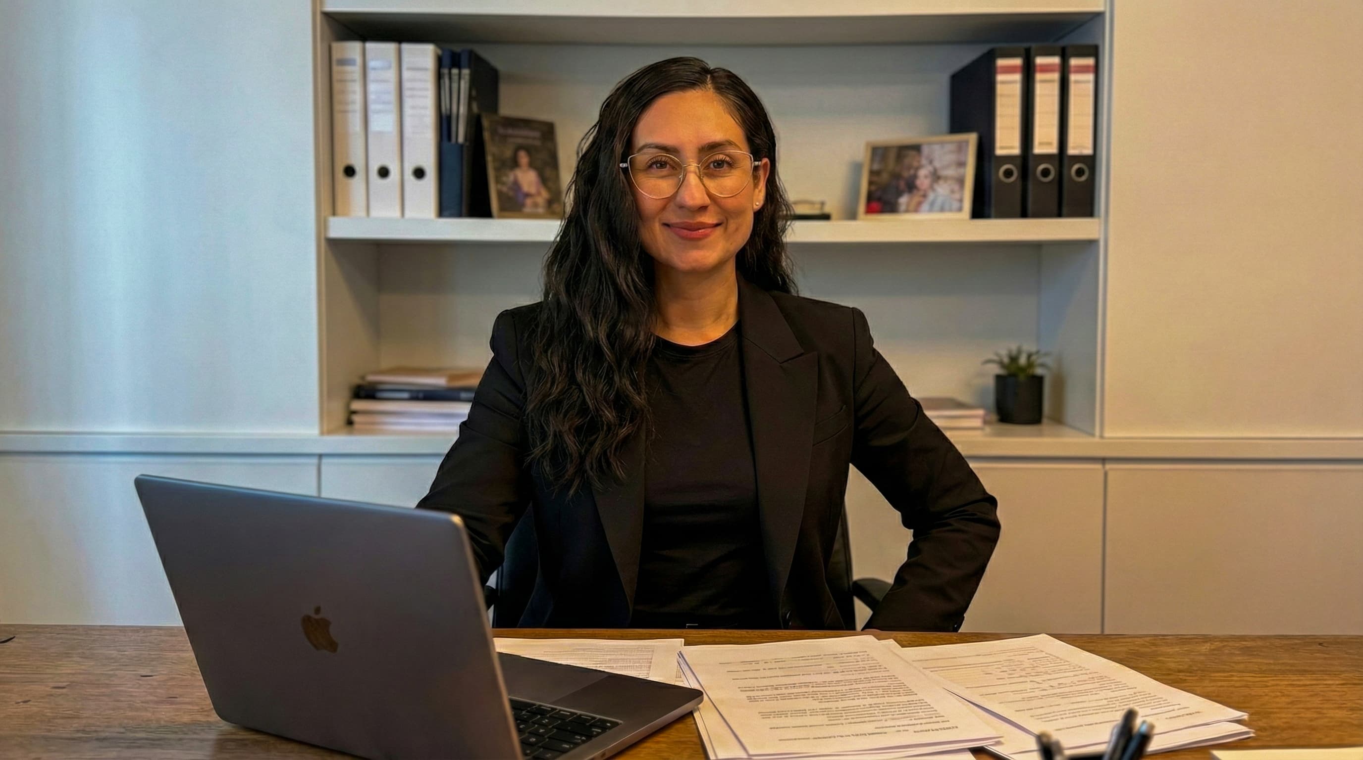 Medical provider reviewing patient file